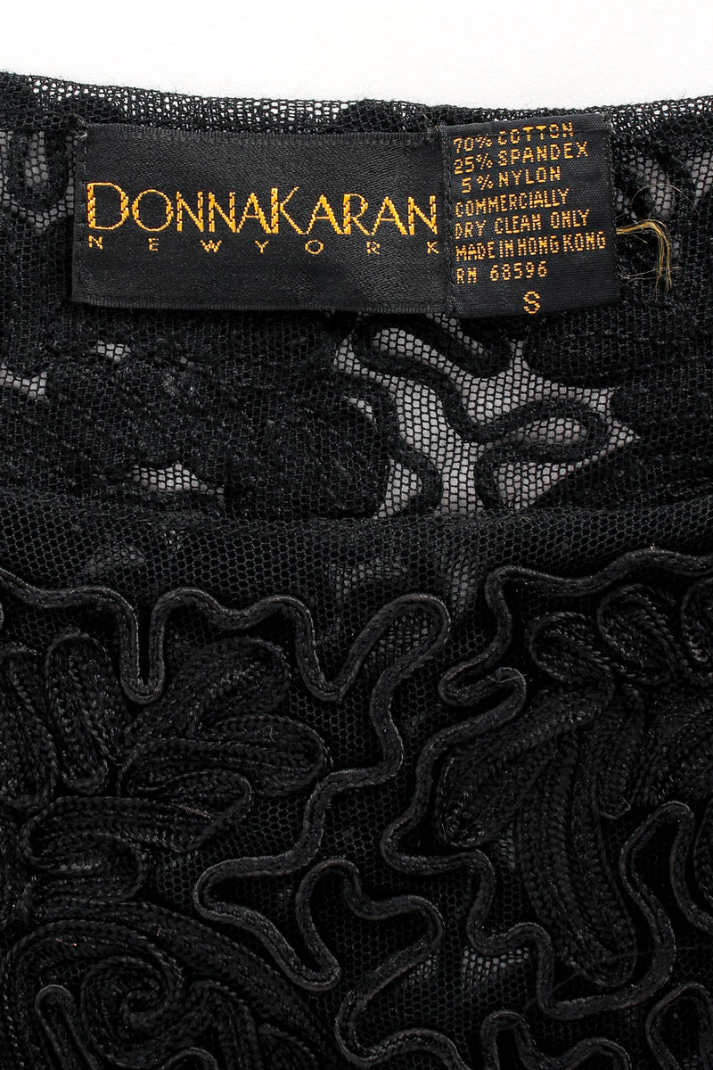 Vintage Donna Karan DKNY Swirl Sheer Bodysuit & Skirt Set tag @ Recess LA