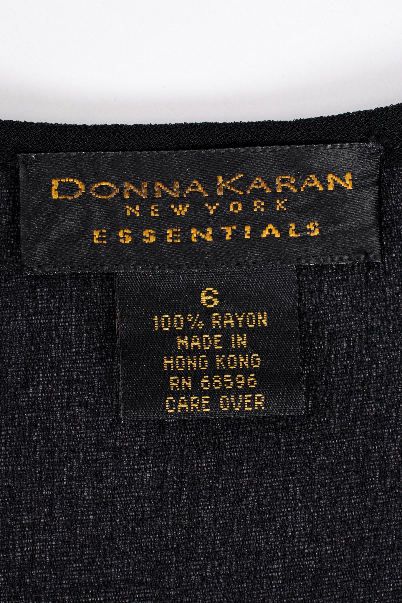 Vintage Donna Karan Essentials Sheer Georgette Jabot Bodysuit label @ Recess LA