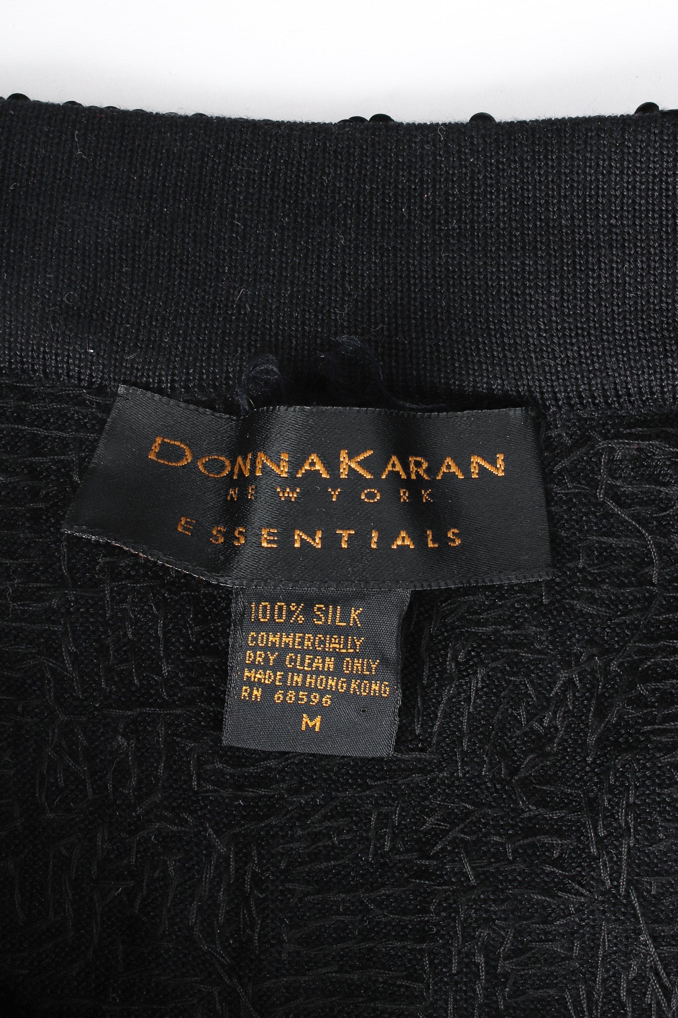 Vintage DKNY Donna Karan Silk Sequin Bodycon Skirt tag @ Recess LA