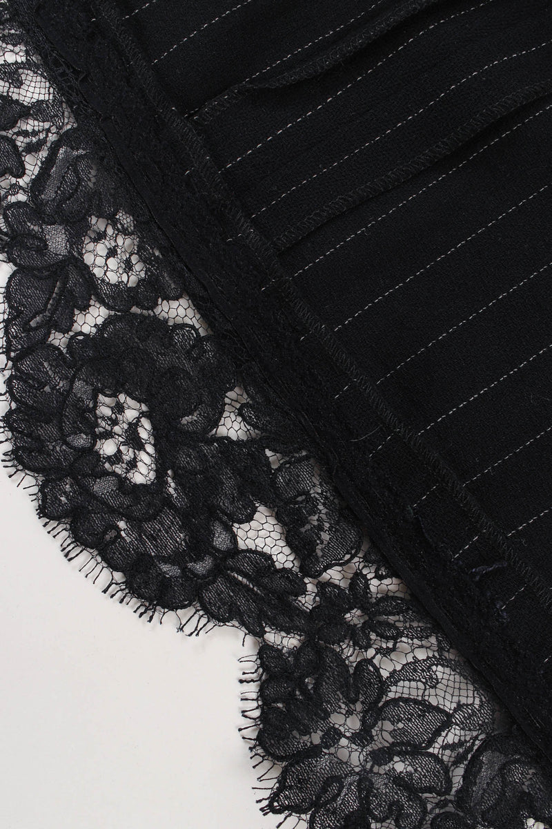 Vintage Donna Karan DKNY Pinstripe Lace Blazer & Skirt Set embroidered lace hem @ Recess Los Angeles
