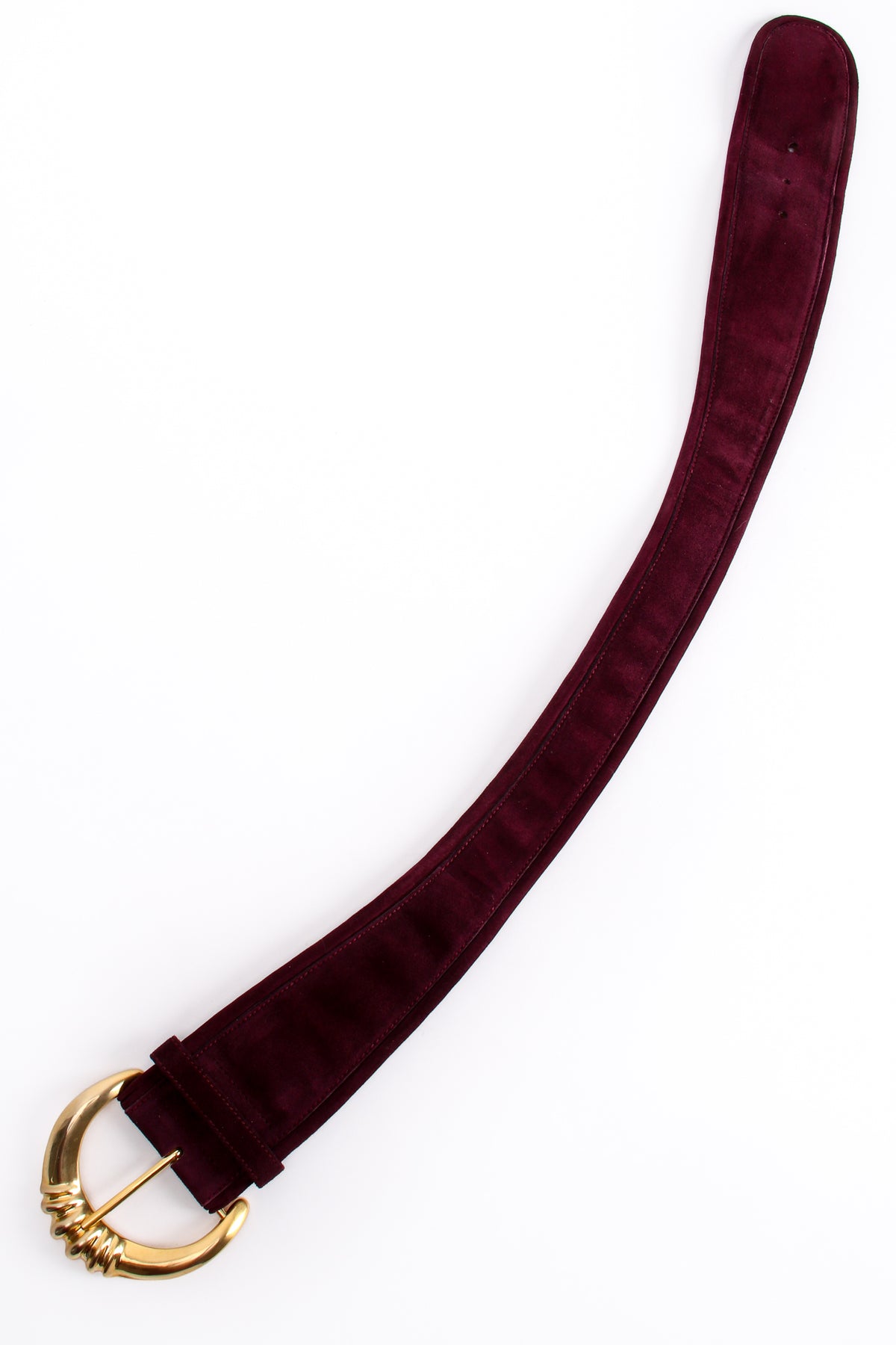 Vintage Donna Karan Plum Suede Contour Belt – Recess