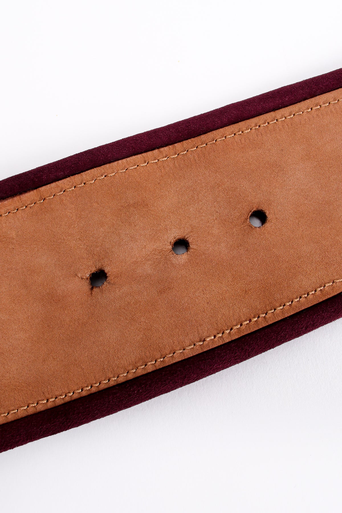 Vintage Donna Karan Plum Suede Contour Belt – Recess