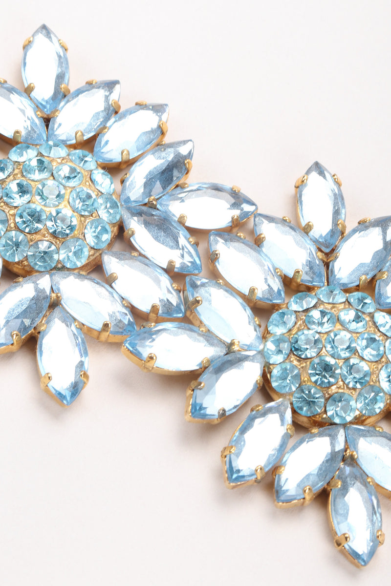 Recess Los Angeles Vintage Donna Donna Blue Crystal Sunflower Earrings