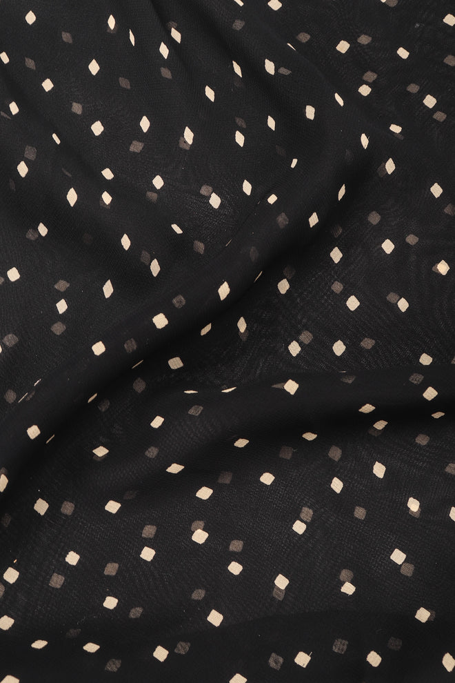 Recess Los Angeles Vintage Donna Karan Diamond Dot Silk Chiffon Sheer Bias Dress