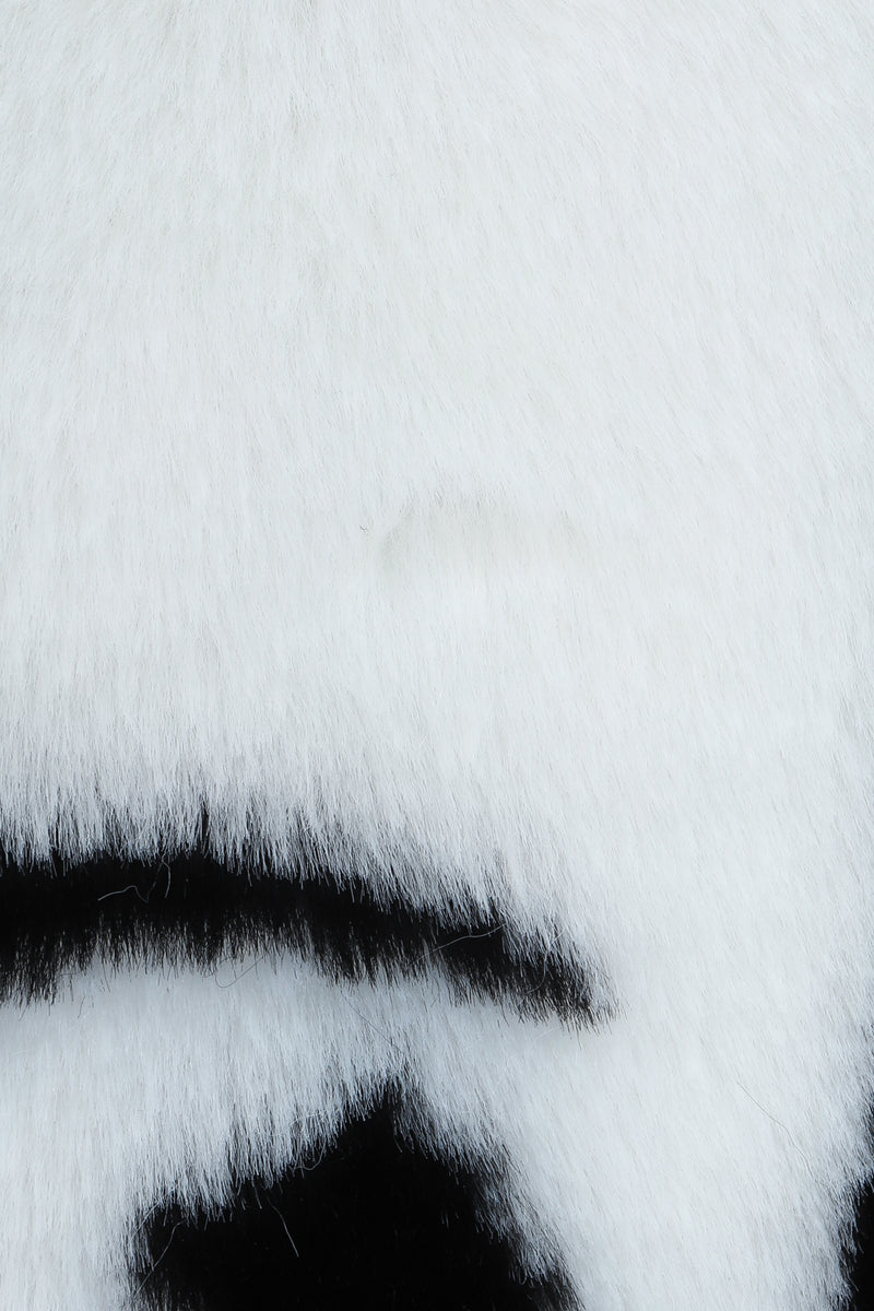 Vintage Donny Brook Oversized Face Print Faux Fur Coat Fabric at Recess