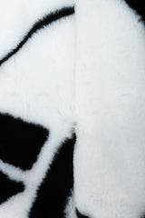 Vintage Donny Brook Oversized Face Print Faux Fur Coat Fabric at Recess