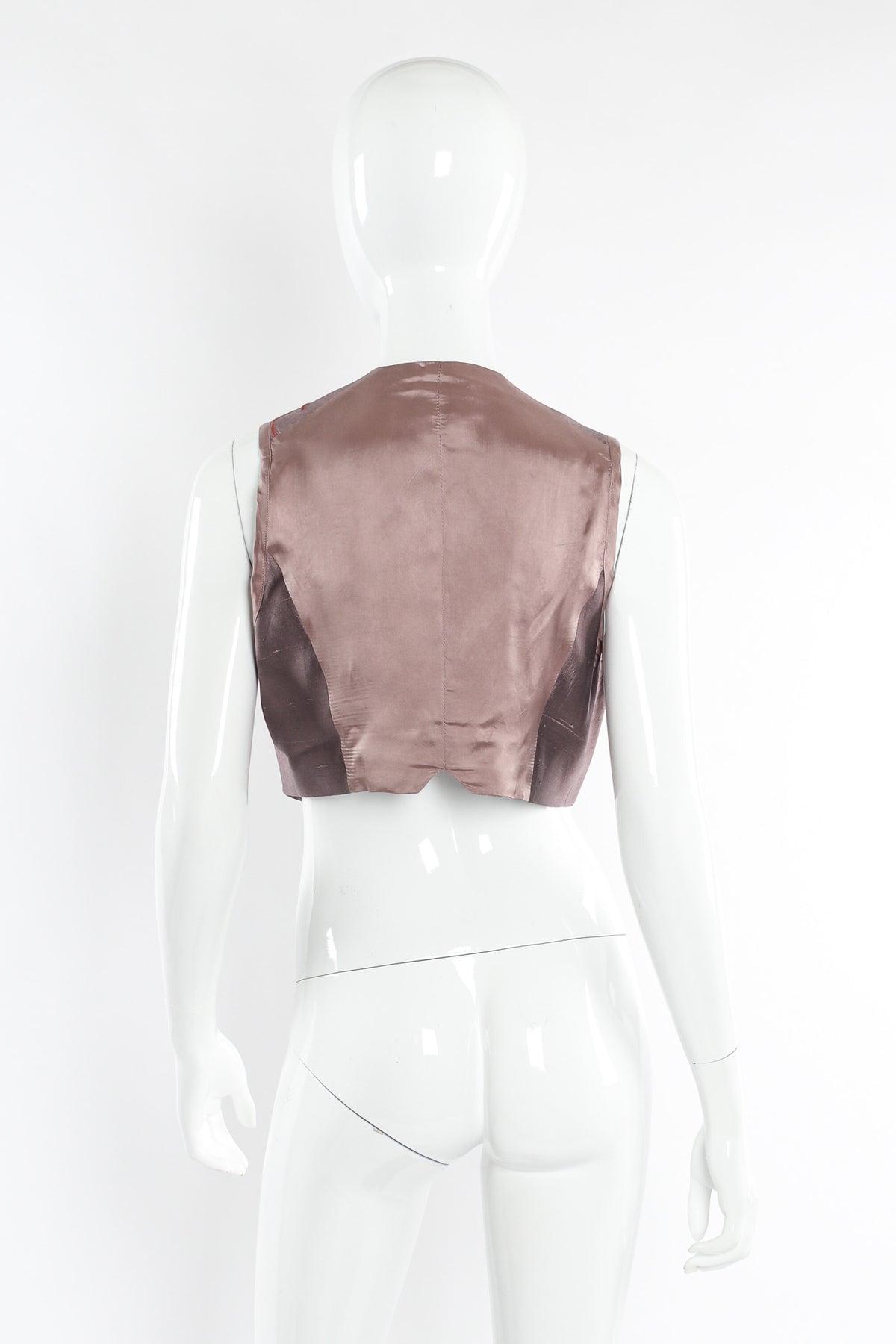 トップス DRIES VAN NOTEN silk vest Vintage DRIES VAN NOTEN Womens Silk Cropped Vest Top Rare