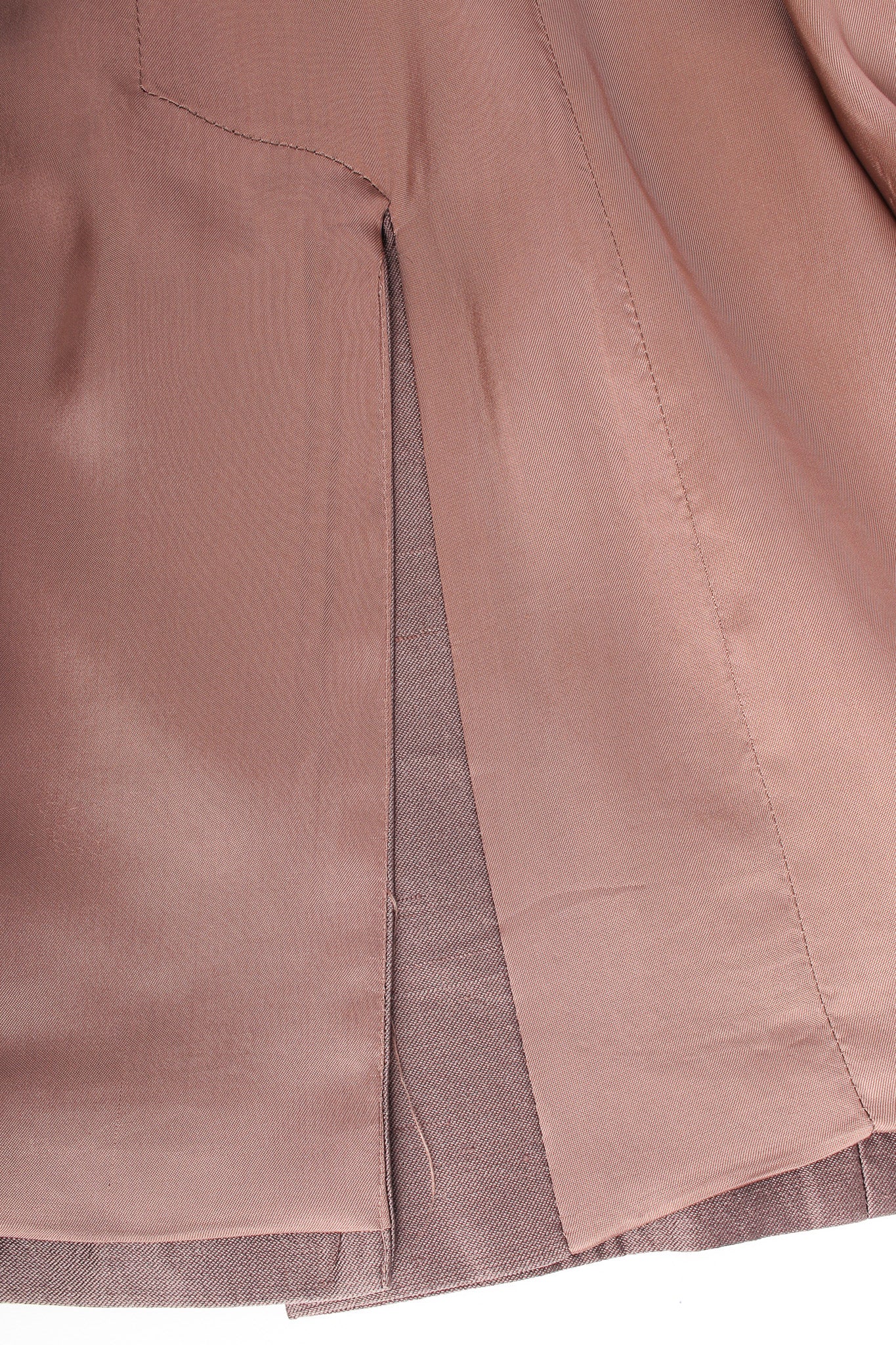 Vintage Dries Van Noten Floral Silk Jacket, Vest, & Skirt Set back jacket vent  @ Recess LA