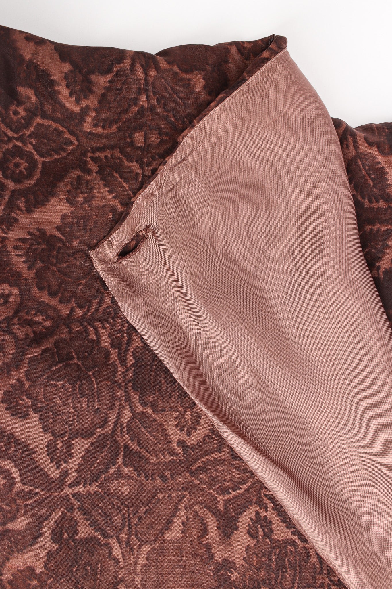 Vintage Dries Van Noten Floral Silk Jacket, Vest, & Skirt Set button opened @ Recess LA