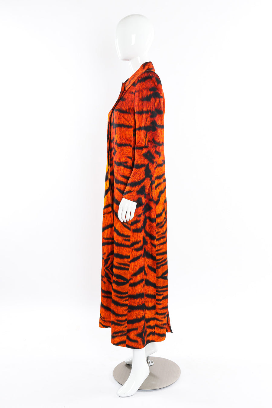 美品❤︎DRIES VAN NOTEN 黒×オレンジ ストライプ ロングワンピース Dries Van Noten Long Tiger Duster Coat – Recess