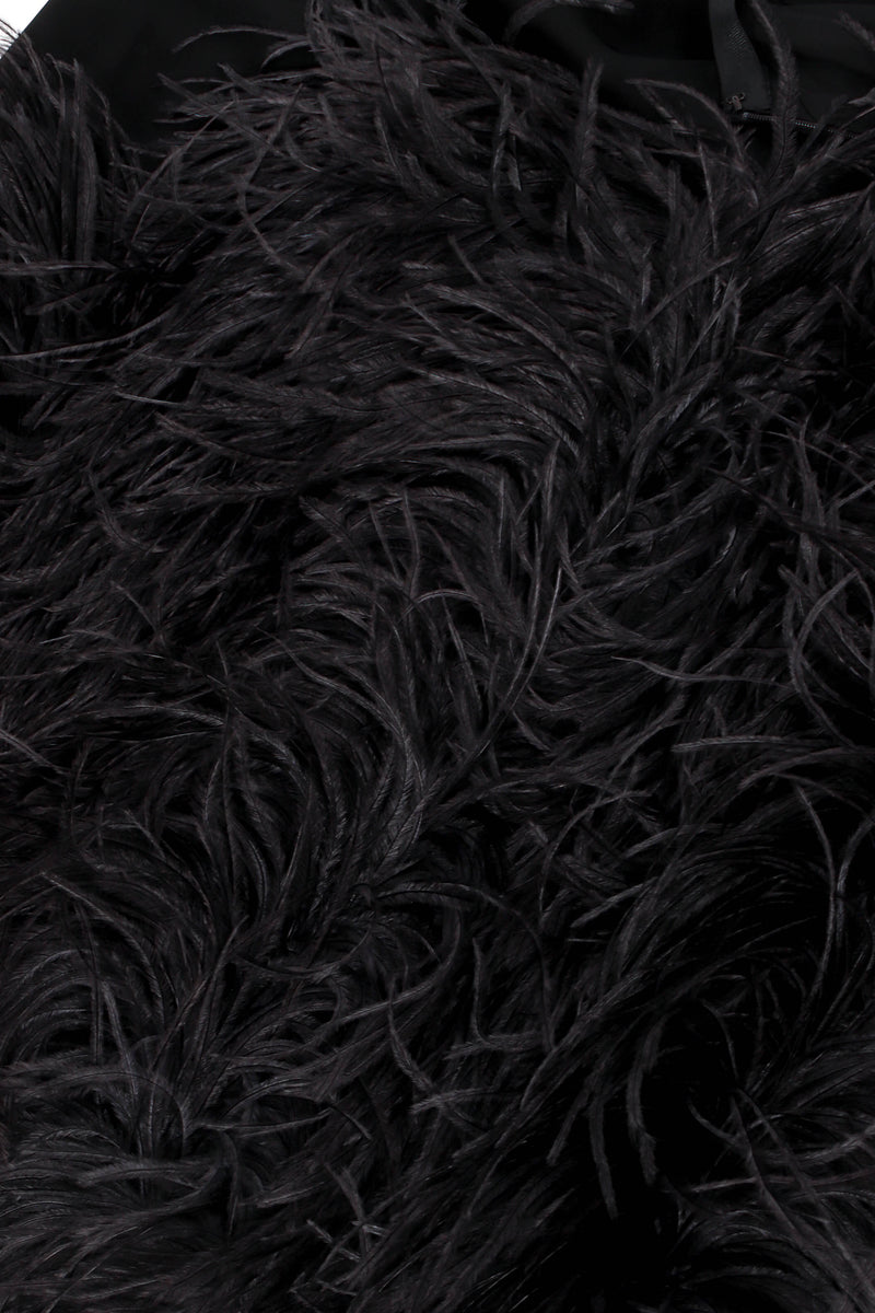 Vintage Dries Van Noten Ostrich Feather Pencil Skirt feathers close up @ Recess LA