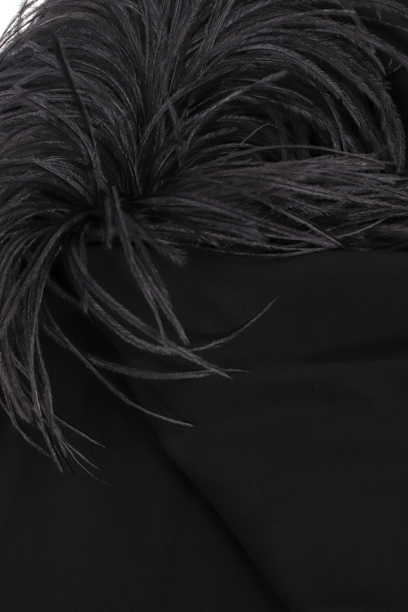 Vintage Dries Van Noten Ostrich Feather Pencil Skirt feather/fabric  @ Recess LA