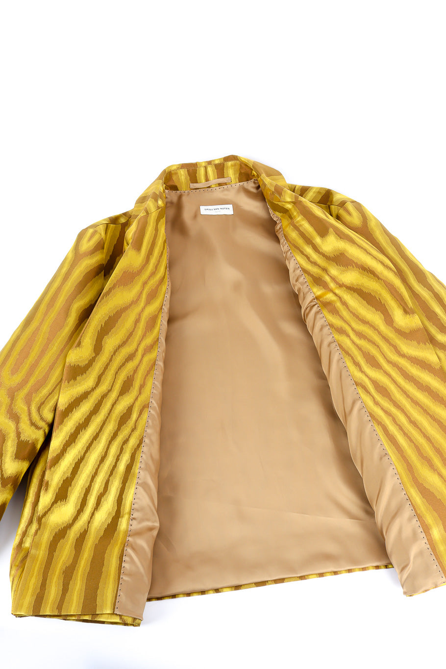 Dries van Noten abstract moire cropped jacket lining detail @recessla