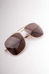 Dunhill Squared Matte Coppertone Pilot Sunglasses