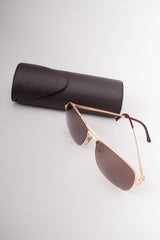 Dunhill Squared Matte Coppertone Pilot Sunglasses