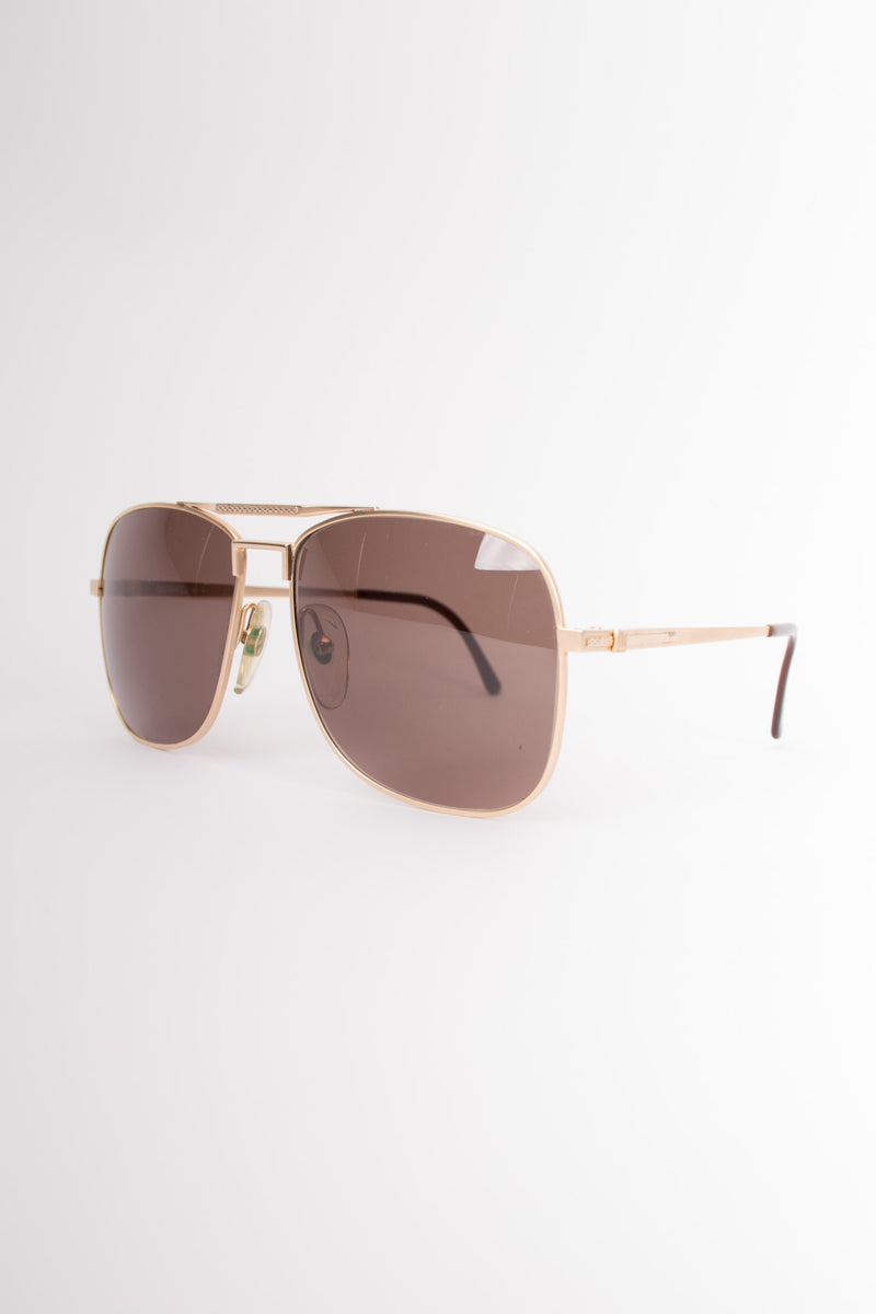Dunhill Squared Matte Coppertone Pilot Sunglasses