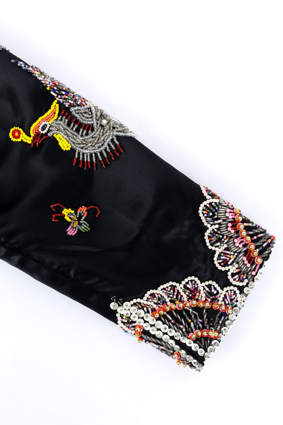 Vintage Dynasty Dragon Phoenix Embellished Silk Jacket sleeve detail @recessla
