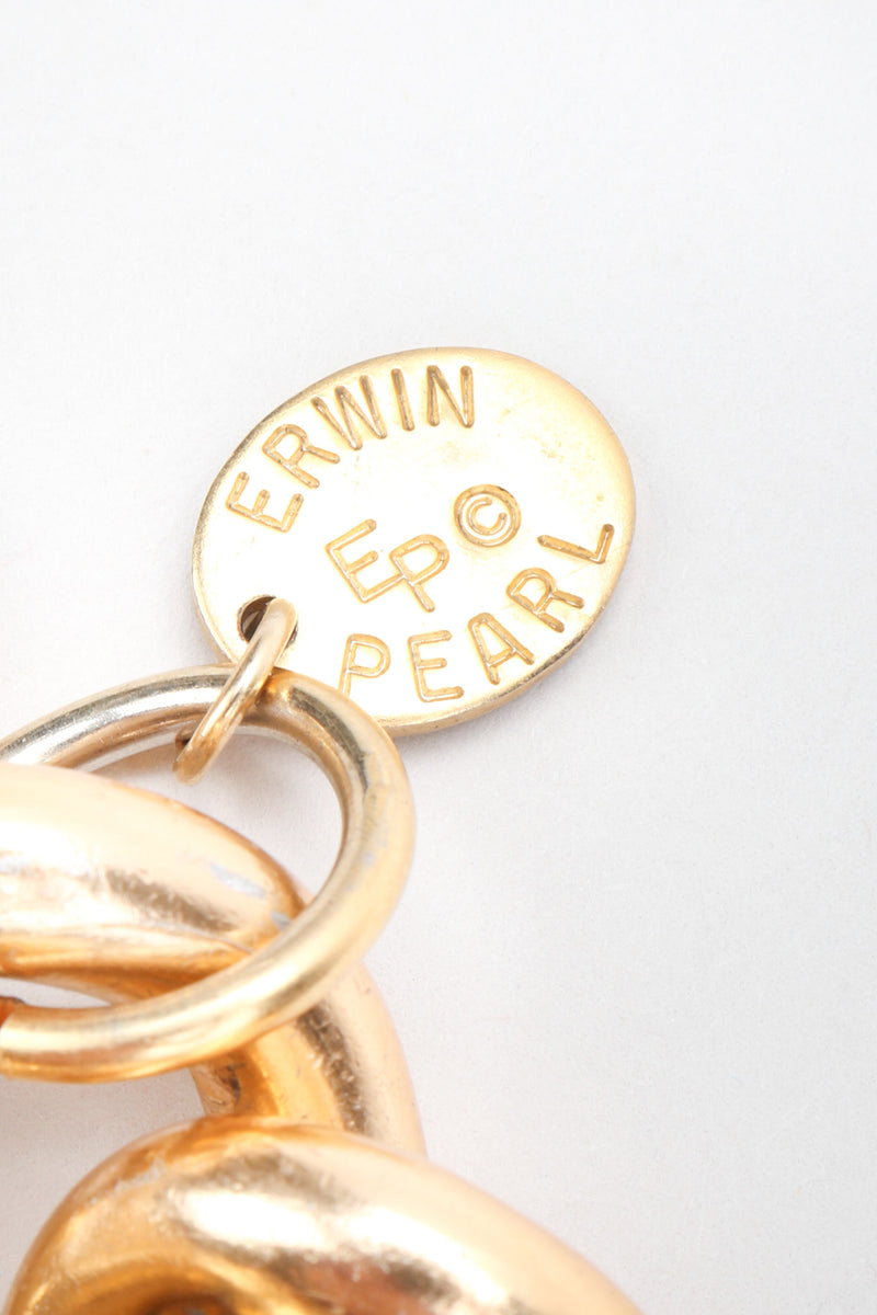 Recess Los Angeles Vintage Erwin Pearl Heart Pendant Chain Collar