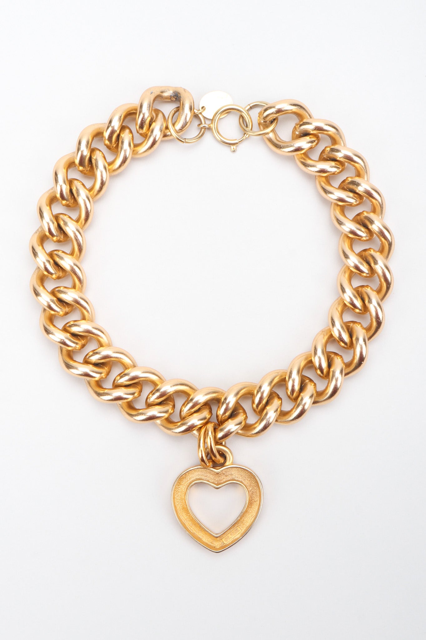 Recess Los Angeles Vintage Erwin Pearl Heart Pendant Chain Collar