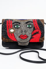 Vintage Bradley Emerald Eyes Beaded Face