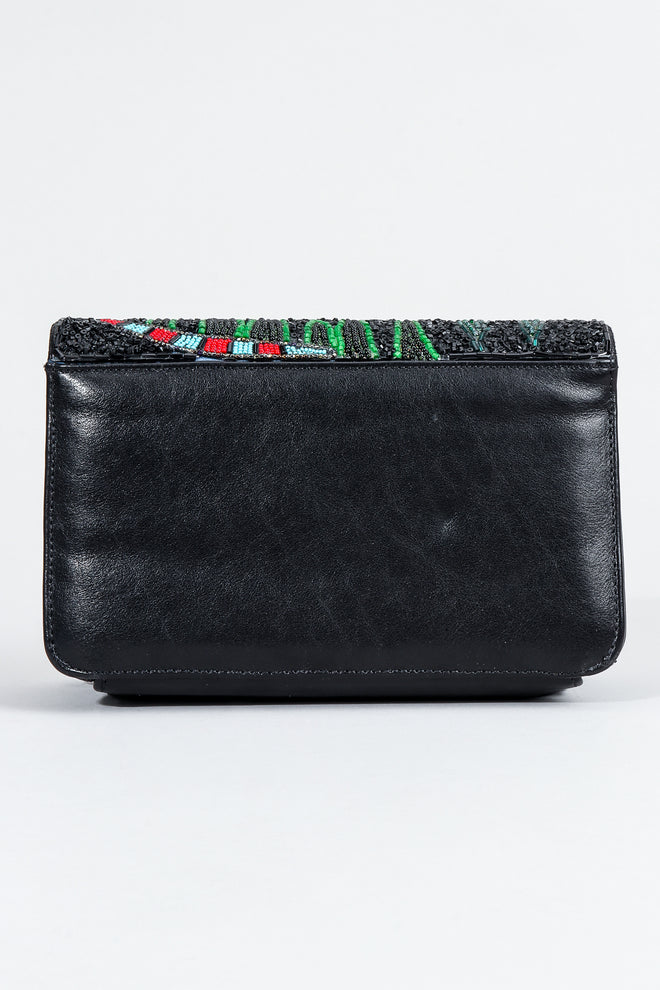 Vintage Bradley Adam & Eve Beaded Bag Back on Grey at Recess Los Angeles