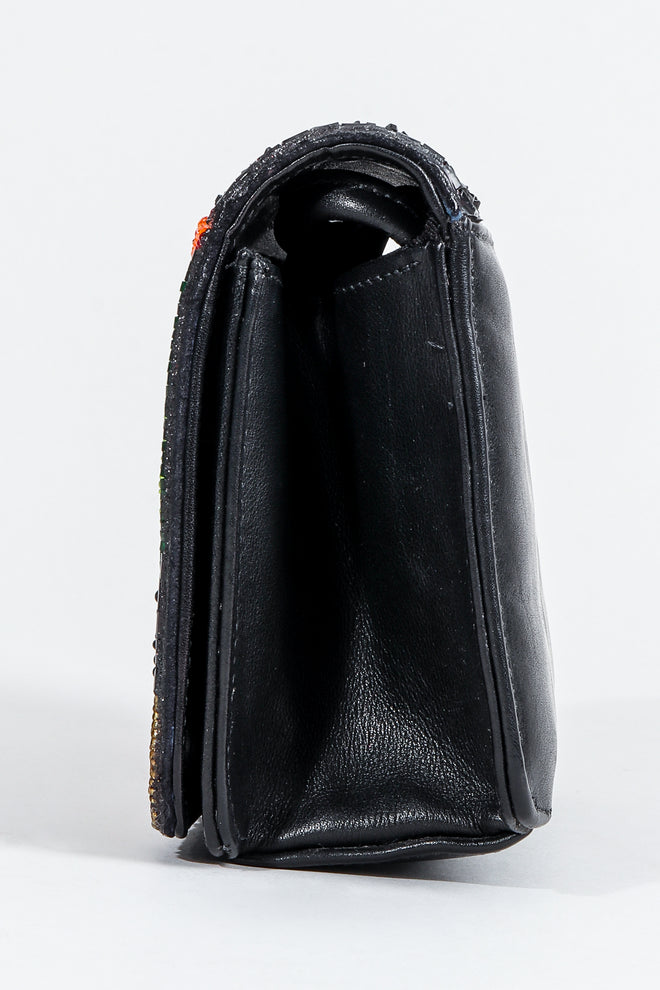 Vintage Bradley Adam & Eve Beaded Bag Side 2 on Grey at Recess Los Angeles