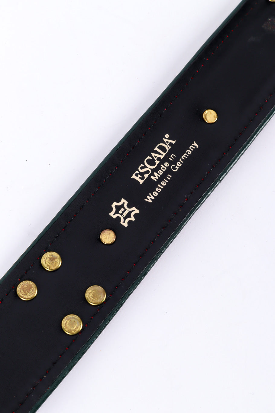 leather belt with Roman studs by Escada label @recessla