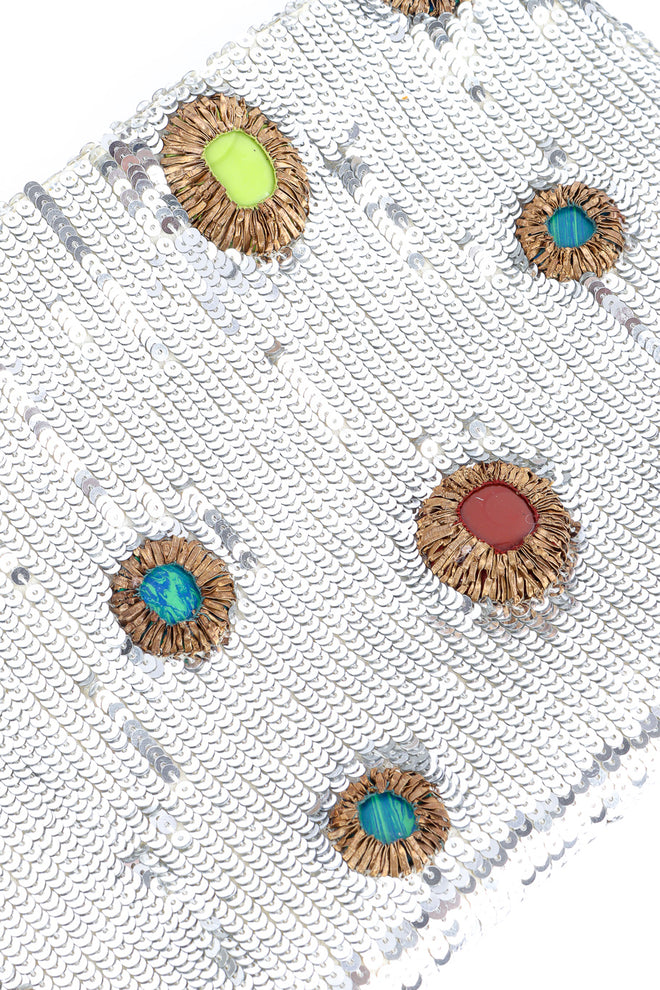 Etro sequin boho clutch gem detail @recessla