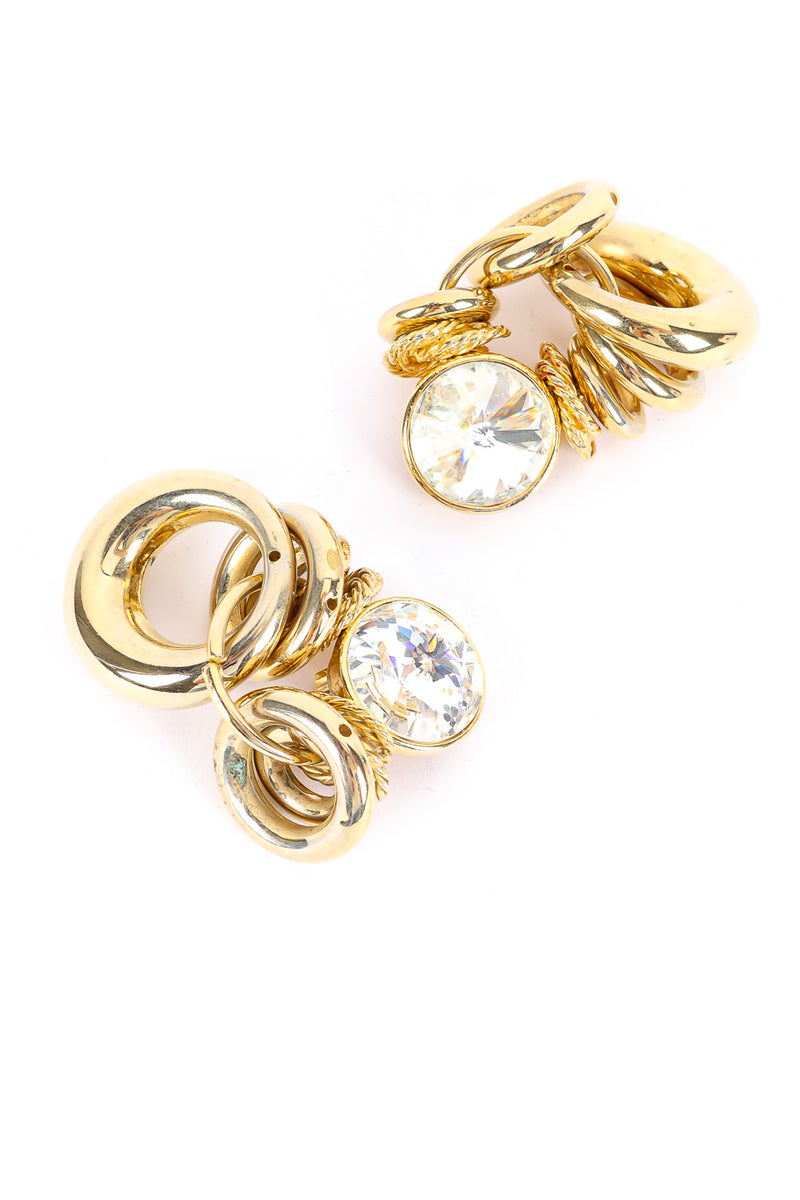 Gold rings cluster loop earrings photo. @recessla