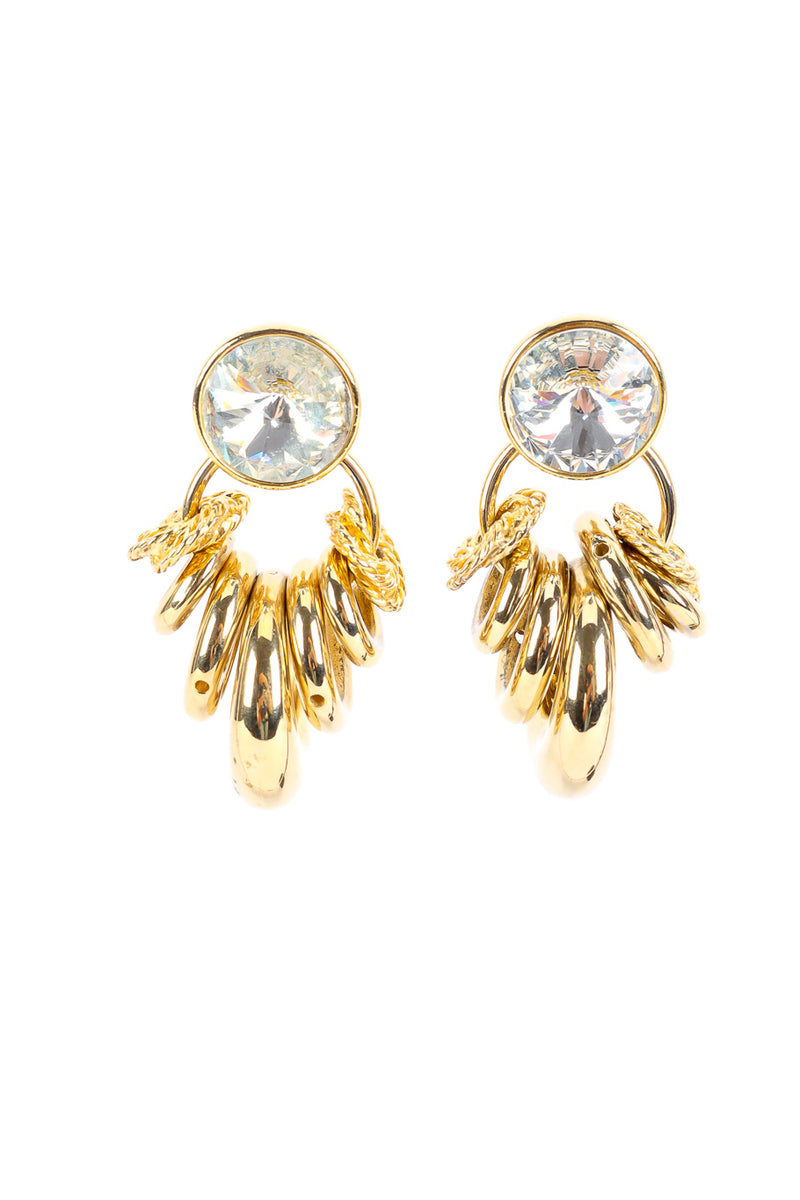 Gold rings cluster loop earrings pair photo. @recessla