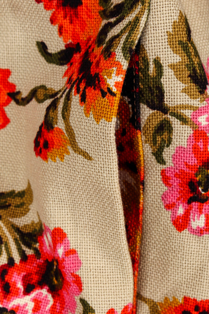Vintage Edith Flagg Floral Arrangement Canvas Coat pocket @ Recess Los Angeles