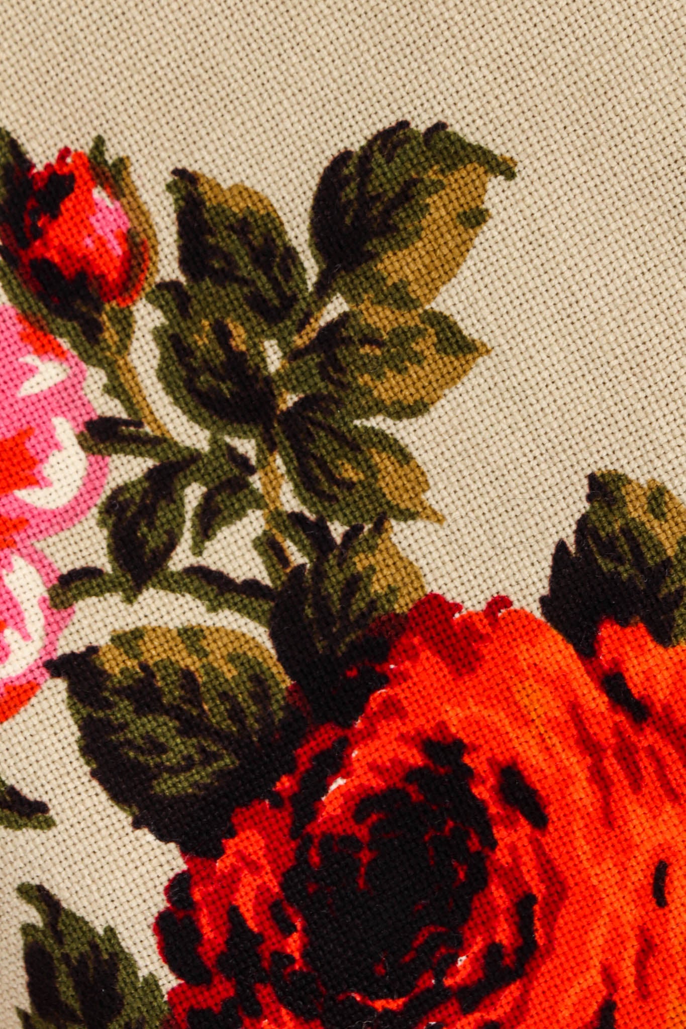 Vintage Edith Flagg Floral Arrangement Canvas Coat leaf print @ Recess Los Angeles