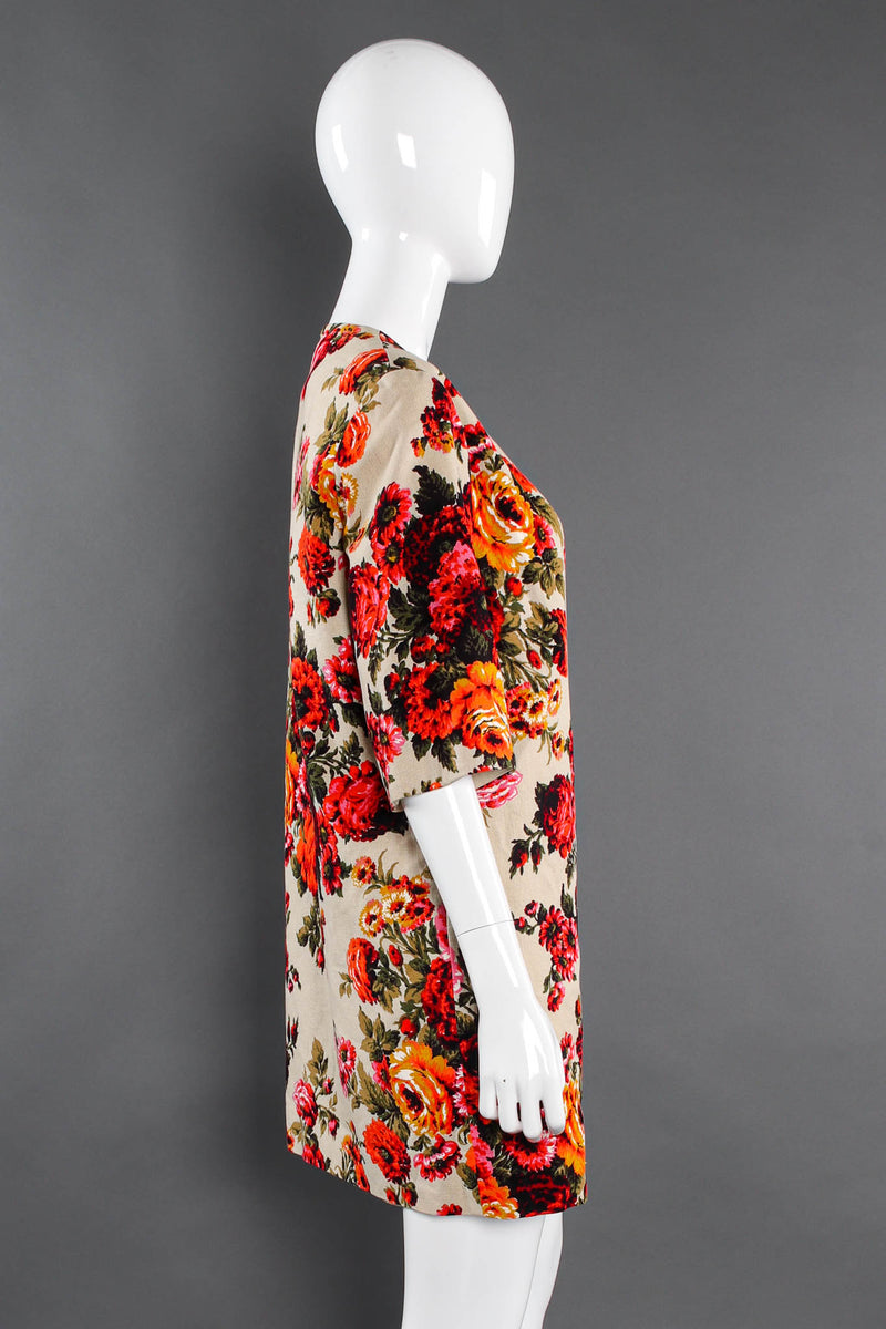 Vintage Edith Flagg Floral Arrangement Canvas Coat mannequin side @ Recess Los Angeles