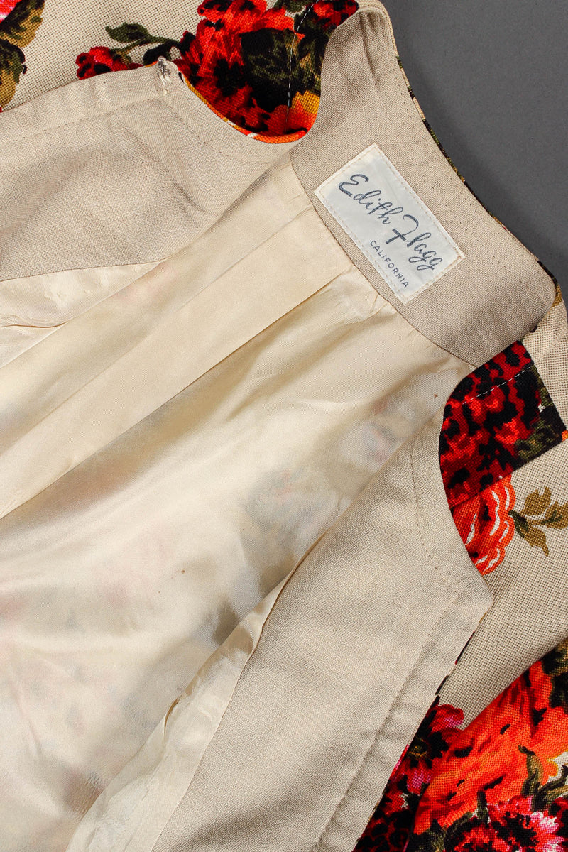 Vintage Edith Flagg Floral Arrangement Canvas Coat L liner stain @ Recess Los Angeles
