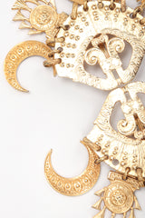 Recess Vintage Edouard Rambaud Gold Etruscan Chandelier Earrings, Texture Detail