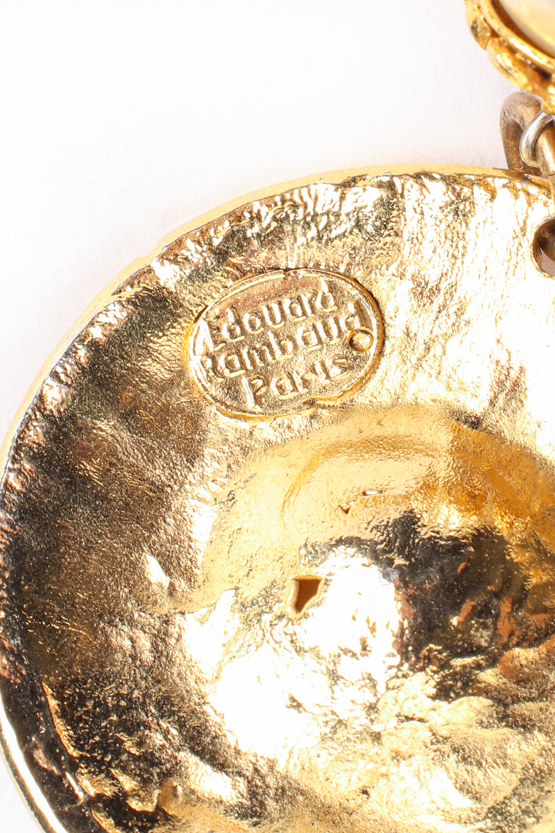 Vintage Edouard Rambaud Coin & Pearl Chain Belt signature cartouche at Recess Los Angeles