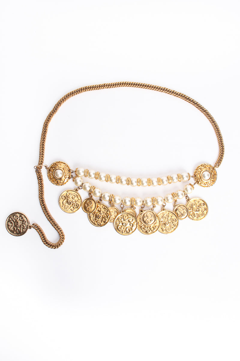Vintage Edouard Rambaud Coin & Pearl Chain Belt at Recess Los Angeles