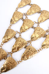 Vintage Egyptian Goddess Pyramid Bib Necklace pendant close @ Recess LA