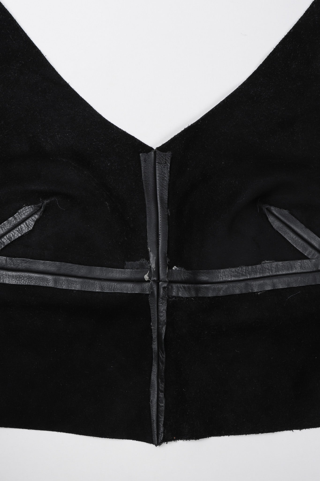 Recess Los Angeles Vintage Elisabetta Rogiani Leather Tie-Back Backless Camisole