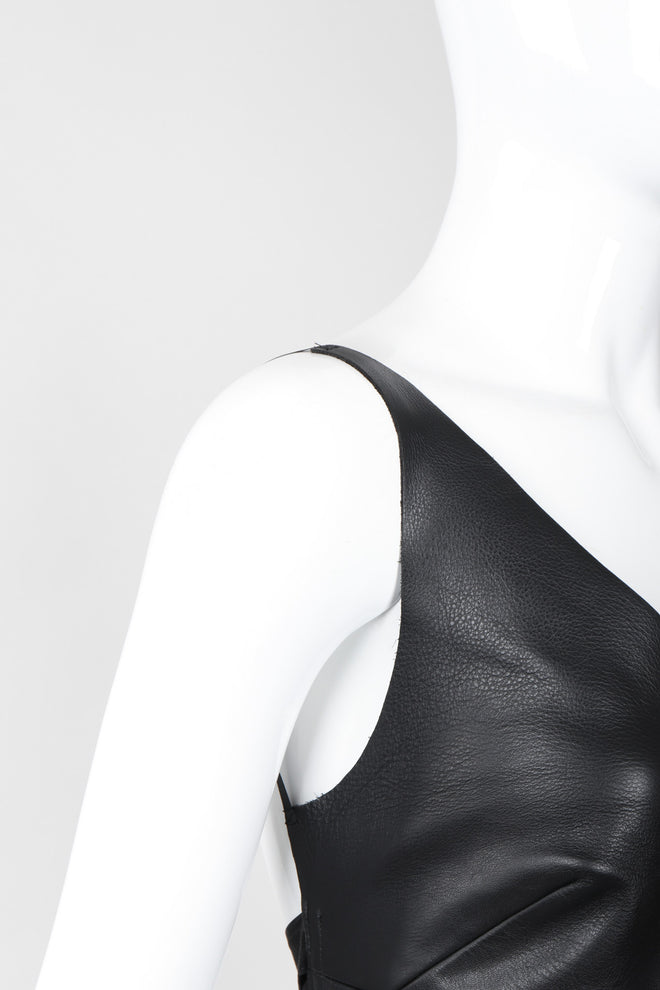 Recess Los Angeles Vintage Elisabetta Rogiani Leather Tie-Back Backless Camisole