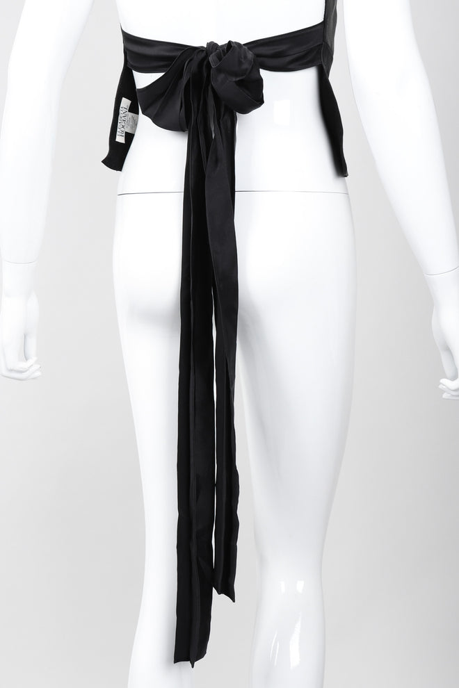 Recess Los Angeles Vintage Elisabetta Rogiani Leather Tie-Back Backless Camisole