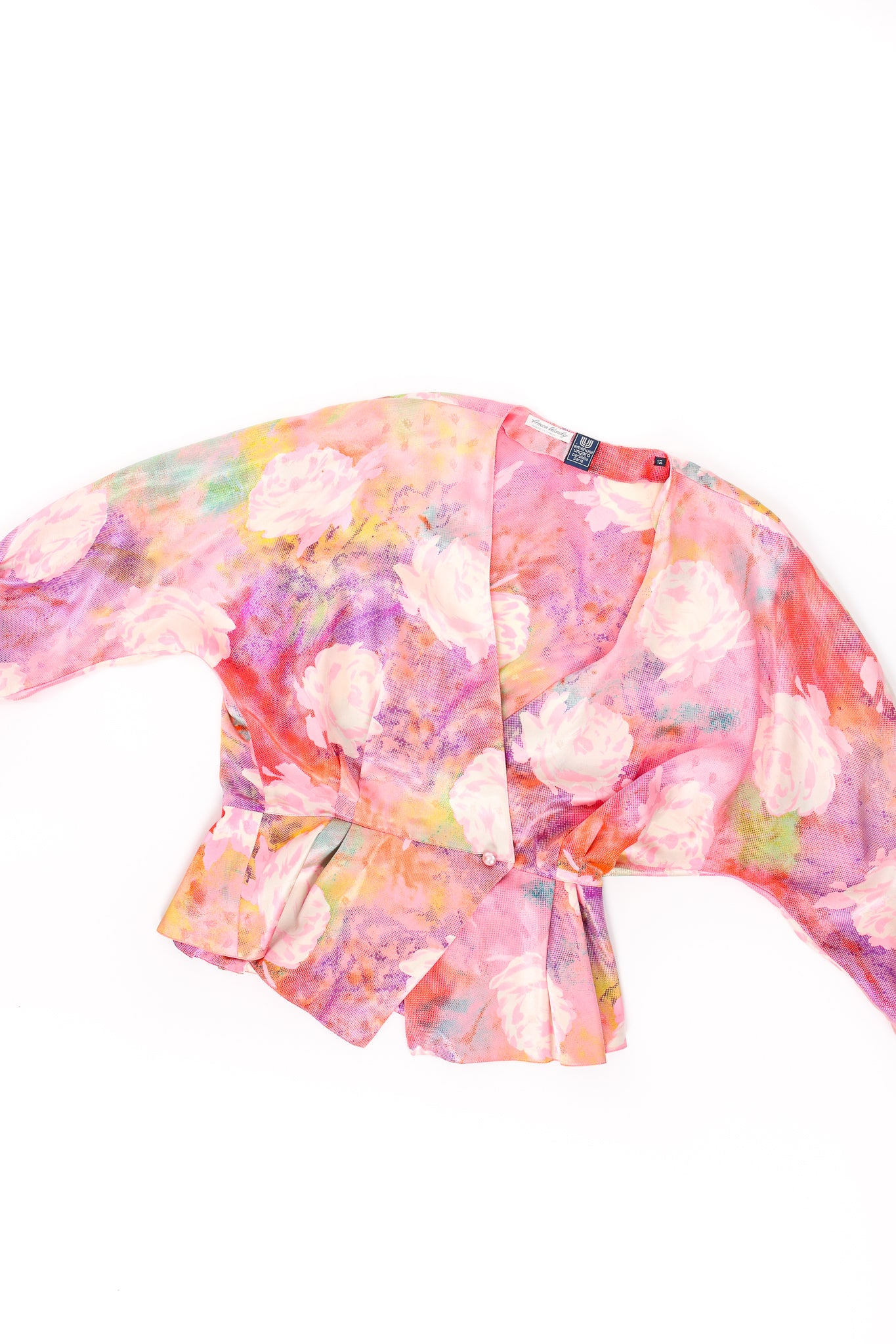 Vintage Emanuel Ungaro Parallèle Floral Silk 3-Pc Leisure Set jacket flat @ Recess LA