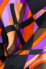 Color Block print scarf by Emanuel Ungaro Fabric Close-up @recessla