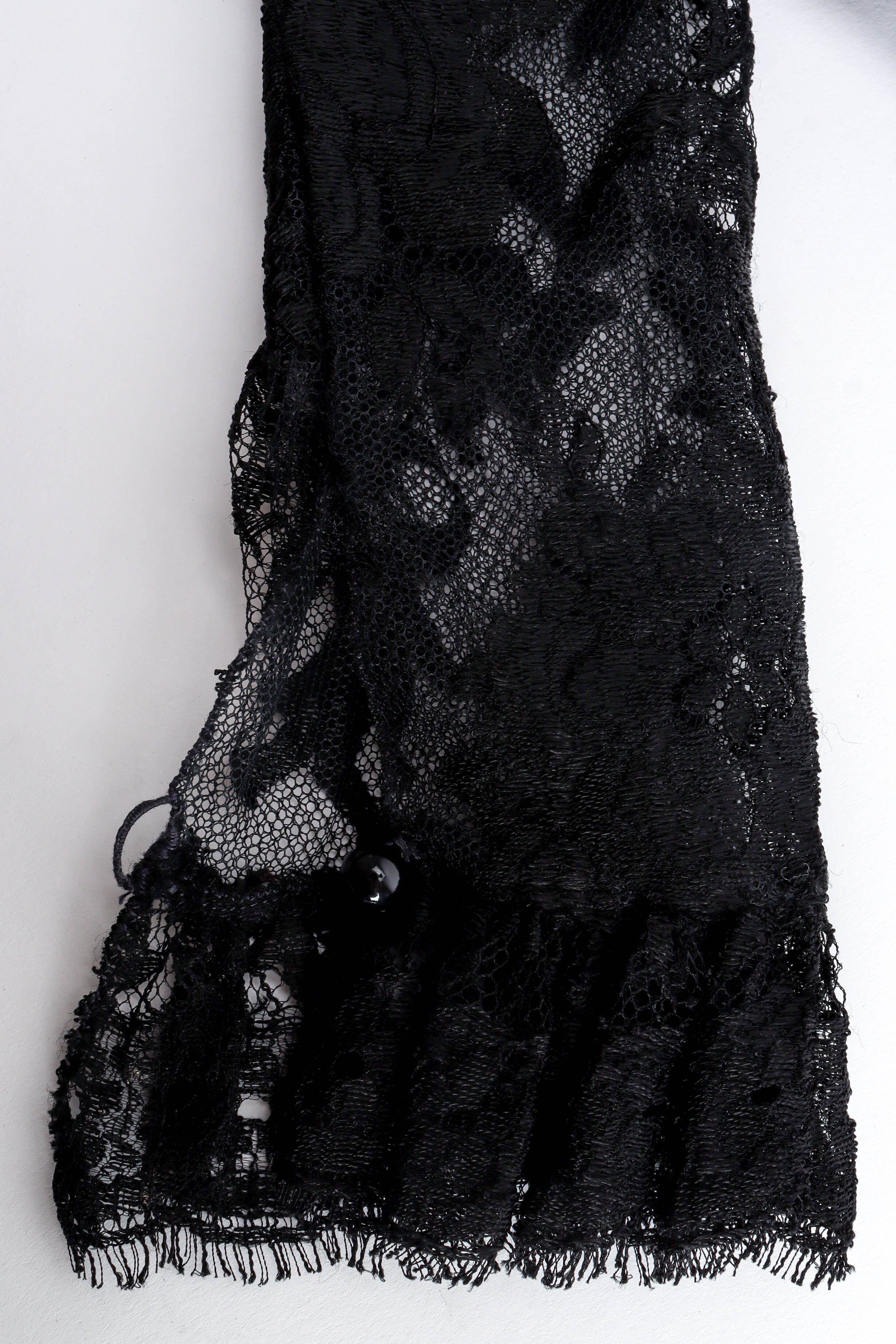 Vintage Emanuel Ungaro Bow Sheer Lace Dress lace cuff detail @ Recess LA