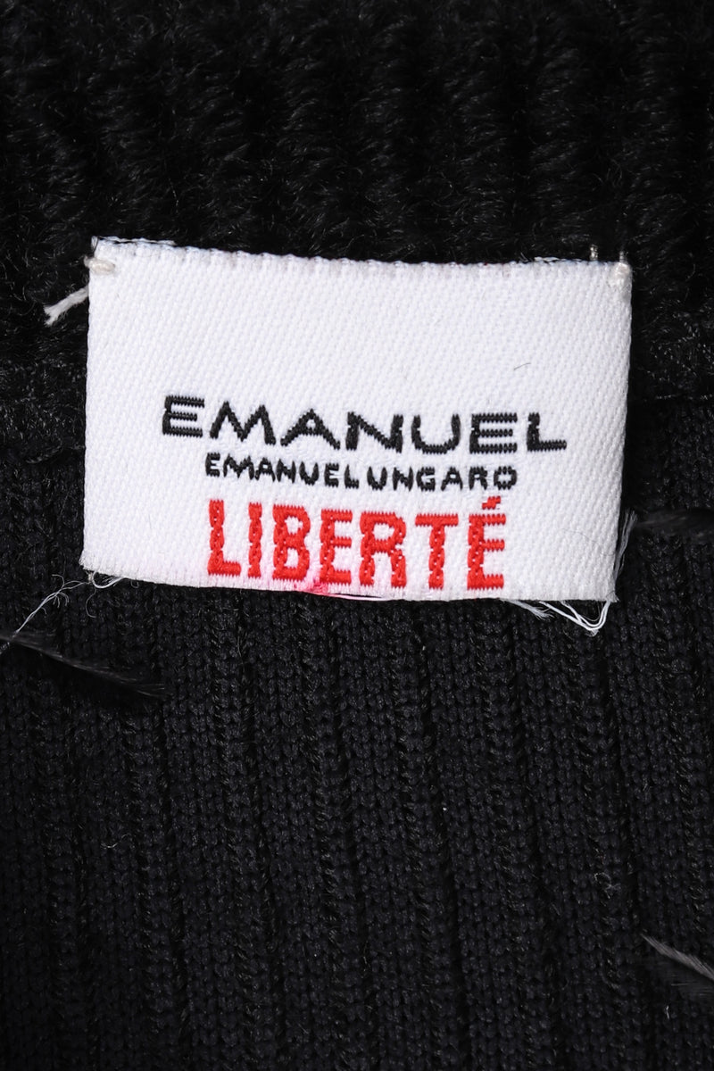Recess Los Angeles Vintage Emanuel Ungaro Liberté Ribbed Feather Trim Cardigan Sweater