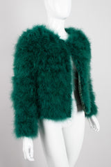 Evergreen Vintage Chubby Marabou Feather Jacket