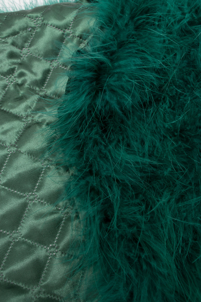 Evergreen Vintage Chubby Marabou Feather Jacket