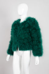 Evergreen Vintage Chubby Marabou Feather Jacket