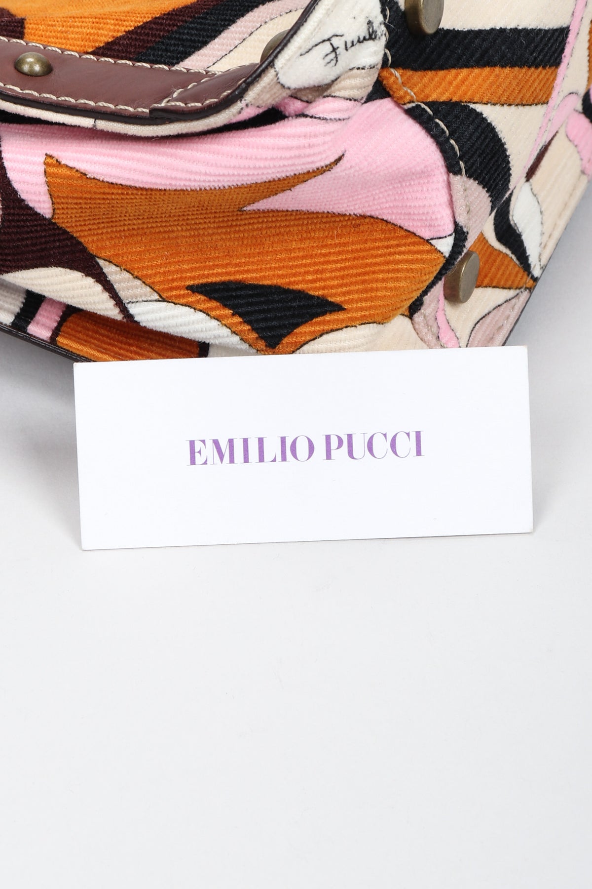 【新品未使用】EMILIO PUCCI 2way bag コーデュロイ 収納袋付 Vintage Emilio Pucci Corduroy Print Tote Bag – Recess