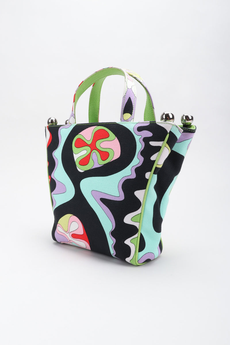 Recess Los Angeles Vintage Pucci Canvas Psychedelic Print Mini Tote Handbag